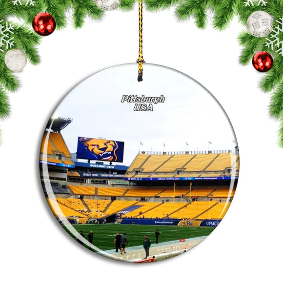 USA America Heinz Field Pittsburgh Christmas Ornament