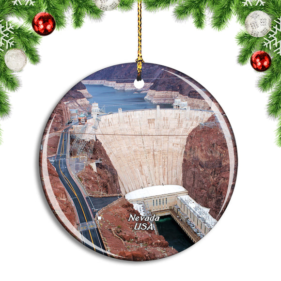 USA America Hoover Dam Colorado River Nevada Christmas Ornament