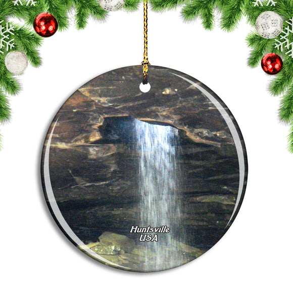 USA America Huntsville Waterfall Arkansas Christmas Ornament