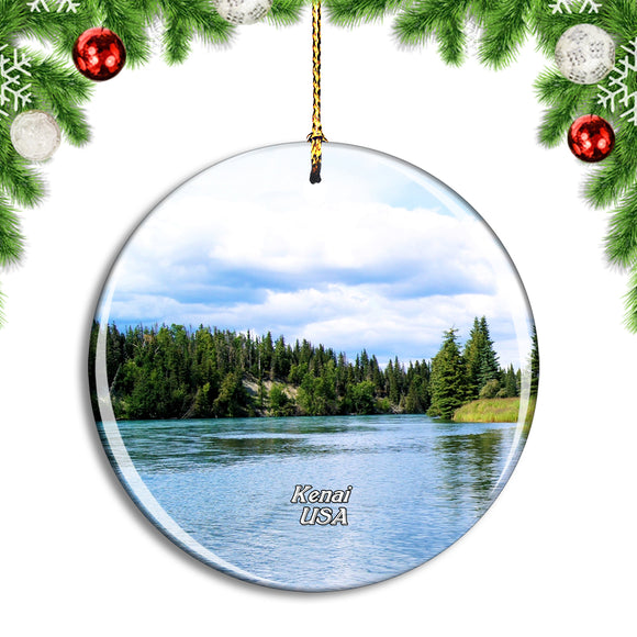 USA America Kenai River Alaska Christmas Ornament