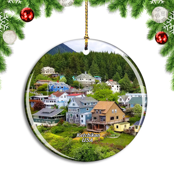 USA America Ketchikan Alaska Christmas Ornament