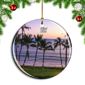 USA America Kihei Hawaii Christmas Ornament