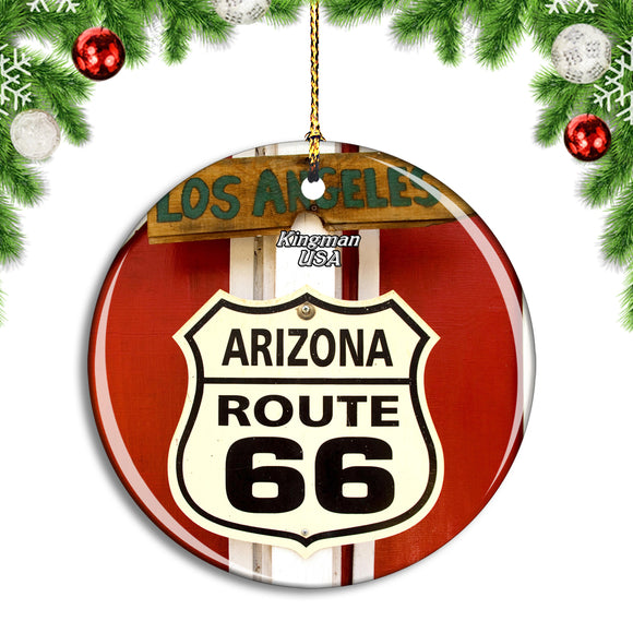 USA America Kingman Route Arizona Christmas Ornament