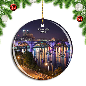 USA America Knoxville Christmas Ornament