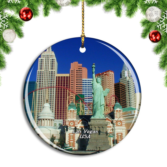 USA America Las Vegas Christmas Ornament