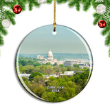 USA America Little rock Arkansas State Capitol Christmas Ornament