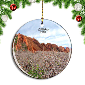 USA America Littleton Roxborough State Park Colorado Christmas Ornament