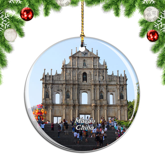 China Ruins of St. Paul's Macao Christmas Ornament