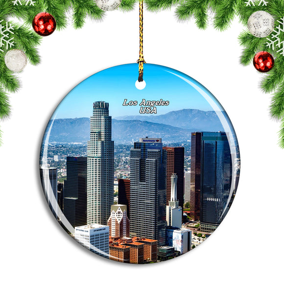 USA America Los Angeles California Christmas Ornament