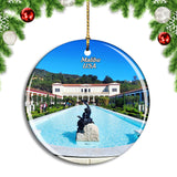 USA America Malibu Getty Villa Christmas Ornament