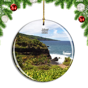 USA America Maui Hawaii Christmas Ornament