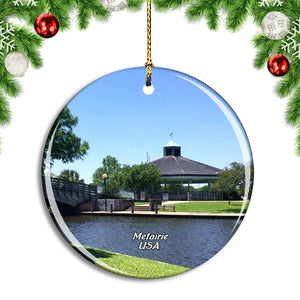 USA America Metairie Lafreniere Park Christmas Ornament