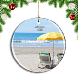 USA America Miramar Beach Christmas Ornament