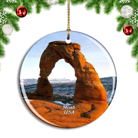 USA America Moab Arches National Park Christmas Ornament