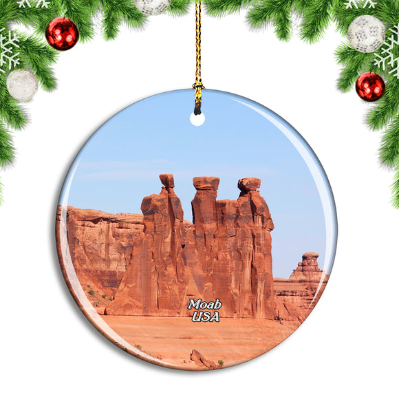 USA America Moab Three Kings Arches National Park Christmas Ornament