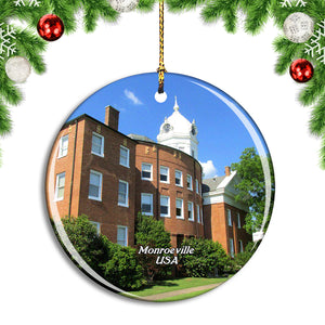 USA America Monroeville Old Monroe County Courthouse Alabama Christmas Ornament