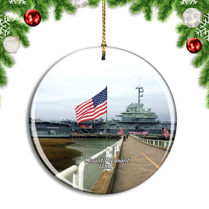 USA America Mount Pleasant Maritime Museum Christmas Ornament