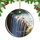 USA America Mountain View Waterfall Arkansas Christmas Ornament