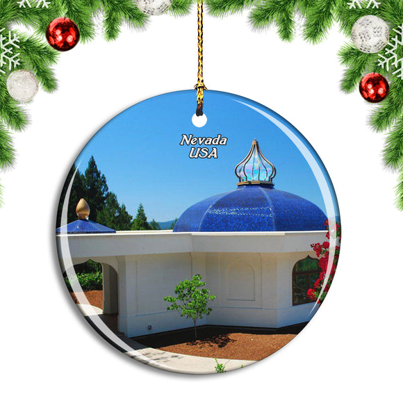 USA America Nevada City Garden Christmas Ornament