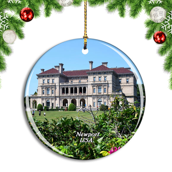 USA America Newport The Breakers Christmas Ornament