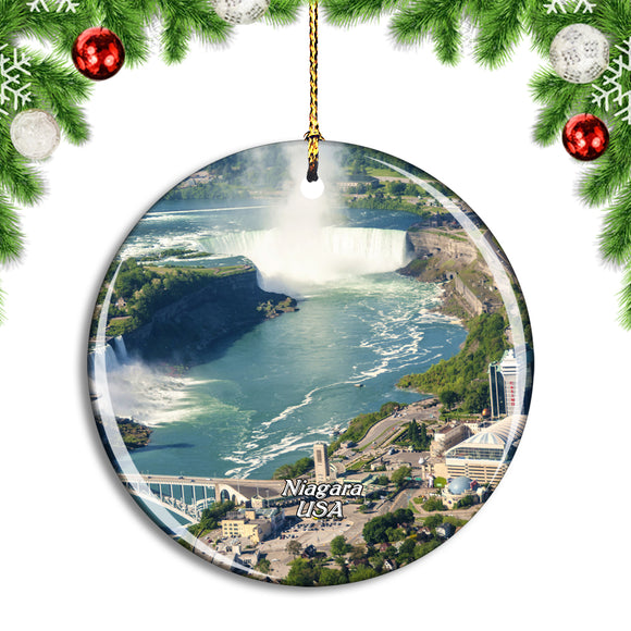 USA America Niagara Falls Christmas Ornament