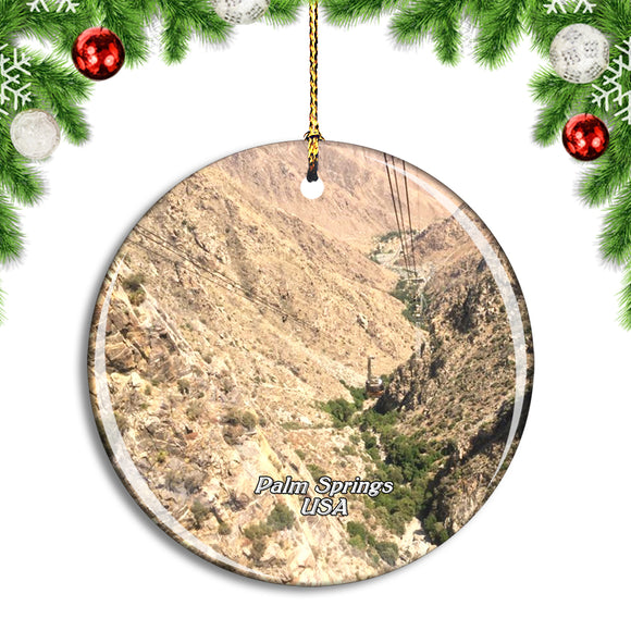 USA America Palm Springs Aerial Tramway Christmas Ornament