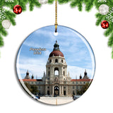 USA America Pasadena California City Hall Christmas Ornament