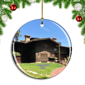 USA America Pasadena Gamble House Christmas Ornament