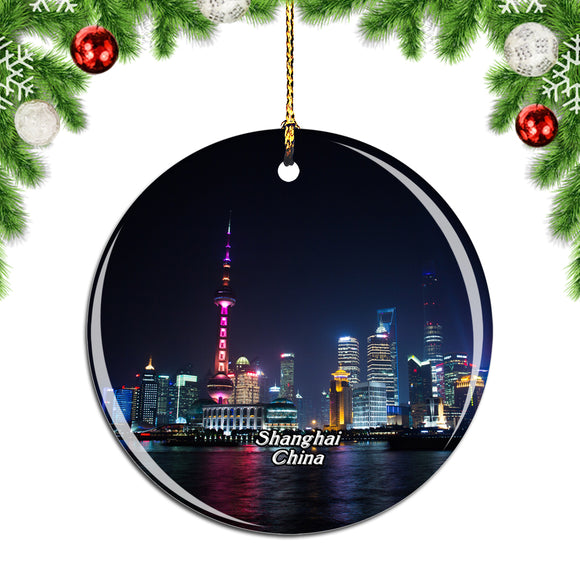 China The Bund Shanghai Christmas Ornament