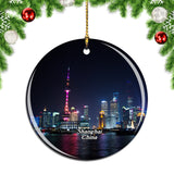 China The Bund Shanghai Christmas Ornament