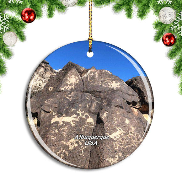 USA America Petroglyph National Monument Albuquerque Christmas Ornament