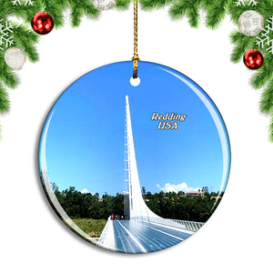 USA America Redding Sundial Bridge Christmas Ornament