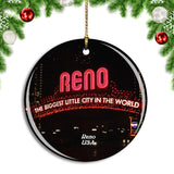 USA America Reno Nevada Sign Christmas Ornament