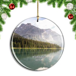 USA America Rocky Mountain Park Christmas Ornament