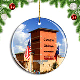 USA America Round Rock Premium Outlets Christmas Ornament