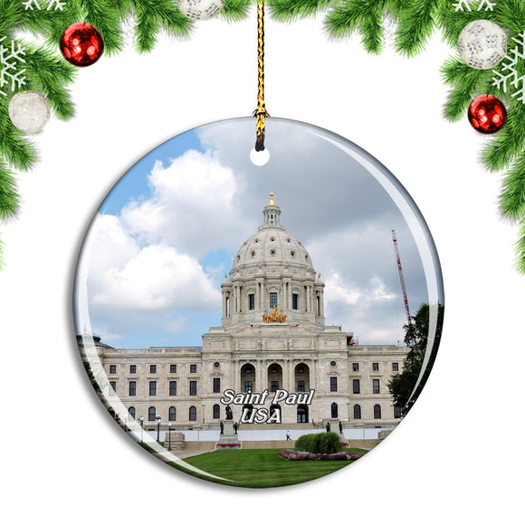 USA America Saint Paul Minnesota Capitol Christmas Ornament