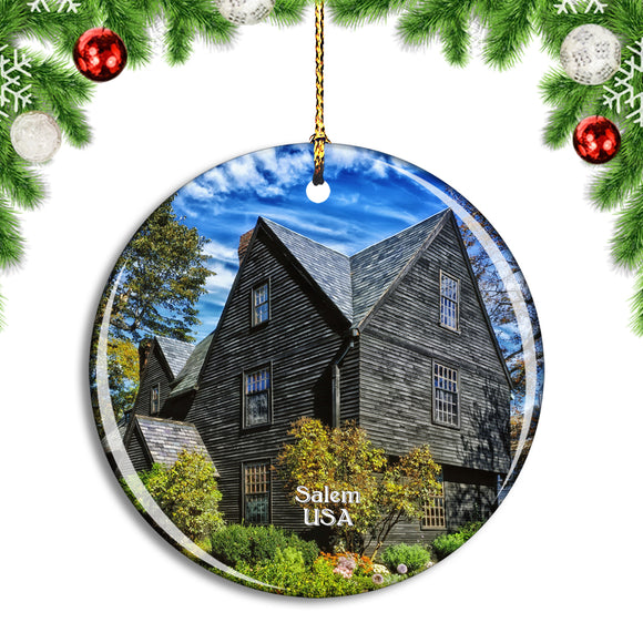 USA America Salem House Of Seven Gables Christmas Ornament