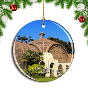 USA America San Diego Balboa Park Christmas Ornament