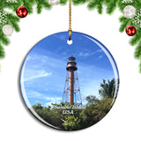 USA America Sanibel Island Lighthouse Christmas Ornament