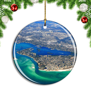 USA America Sarasota Siesta Christmas Ornament