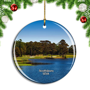 USA America Scottsboro Alabama Christmas Ornament