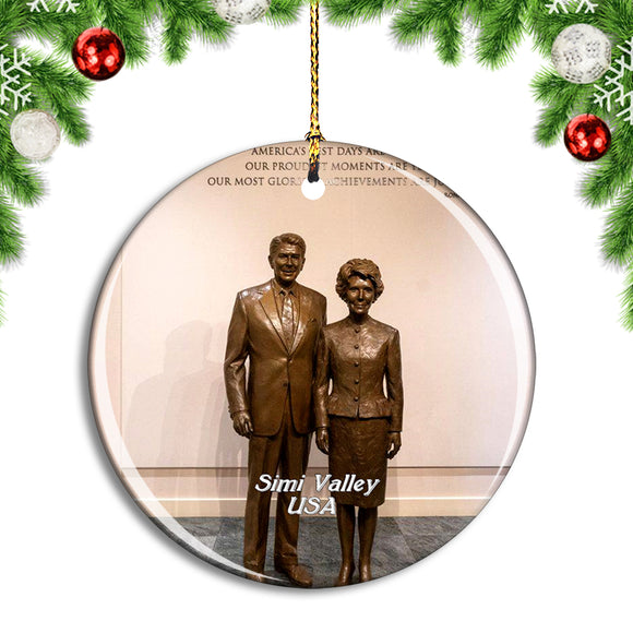 USA America Simi Valley Presidential Library and Museum Christmas Ornament