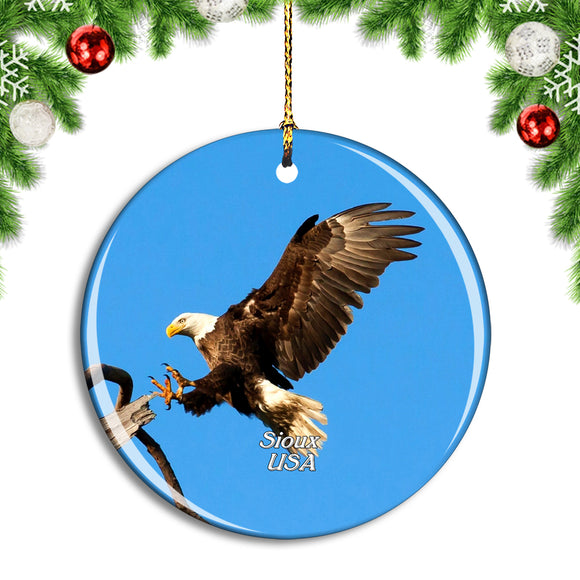 USA America Sitka Bald Eagle Alaska Christmas Ornament