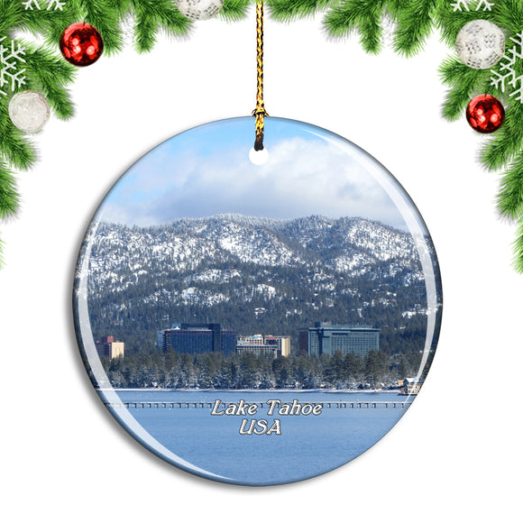 USA America South Lake Tahoe Christmas Ornament