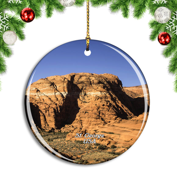 USA America St. George Pioneer Park Christmas Ornament