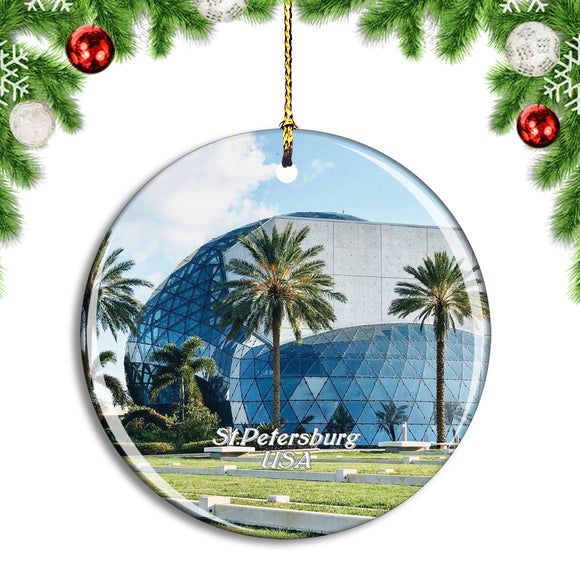 USA America St.Petersburg The Dali Museum Christmas Ornament