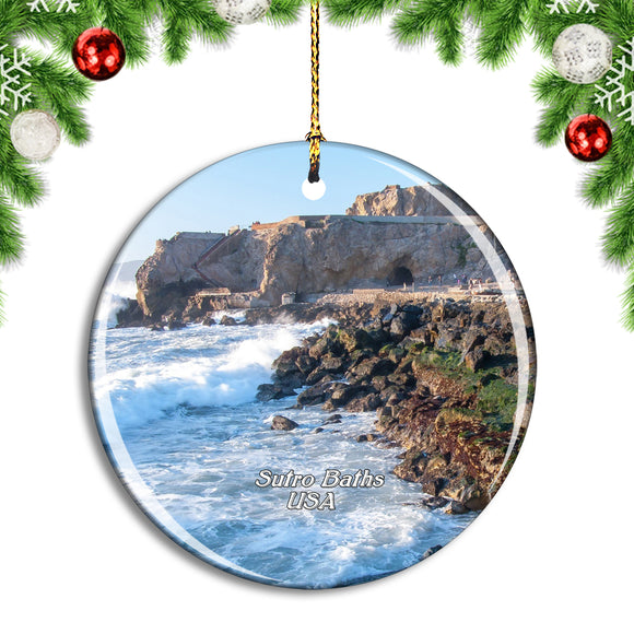 USA America Sutro Baths San Francisco Christmas Ornament