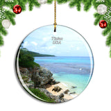 USA America Taga Beach Tinian Christmas Ornament