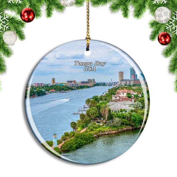 USA America Tampa Bay Florida Christmas Ornament