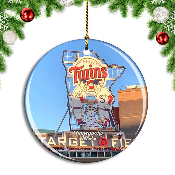 USA America Target Field Minneapolis Christmas Ornament